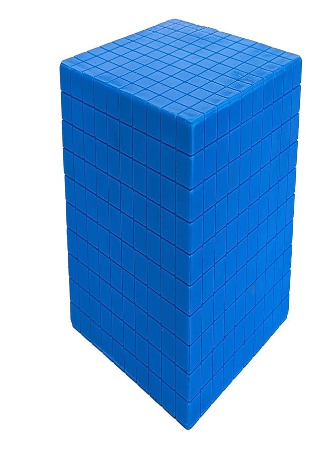 StepsToDo 131 Pieces Base Ten Blocks Kit. Place Value Mats and Activity Instruction Book. Teaching Aid. Build Solid Foundation of Number Sense and Place Value. Place Value Blocks. (Blue) - Image 3
